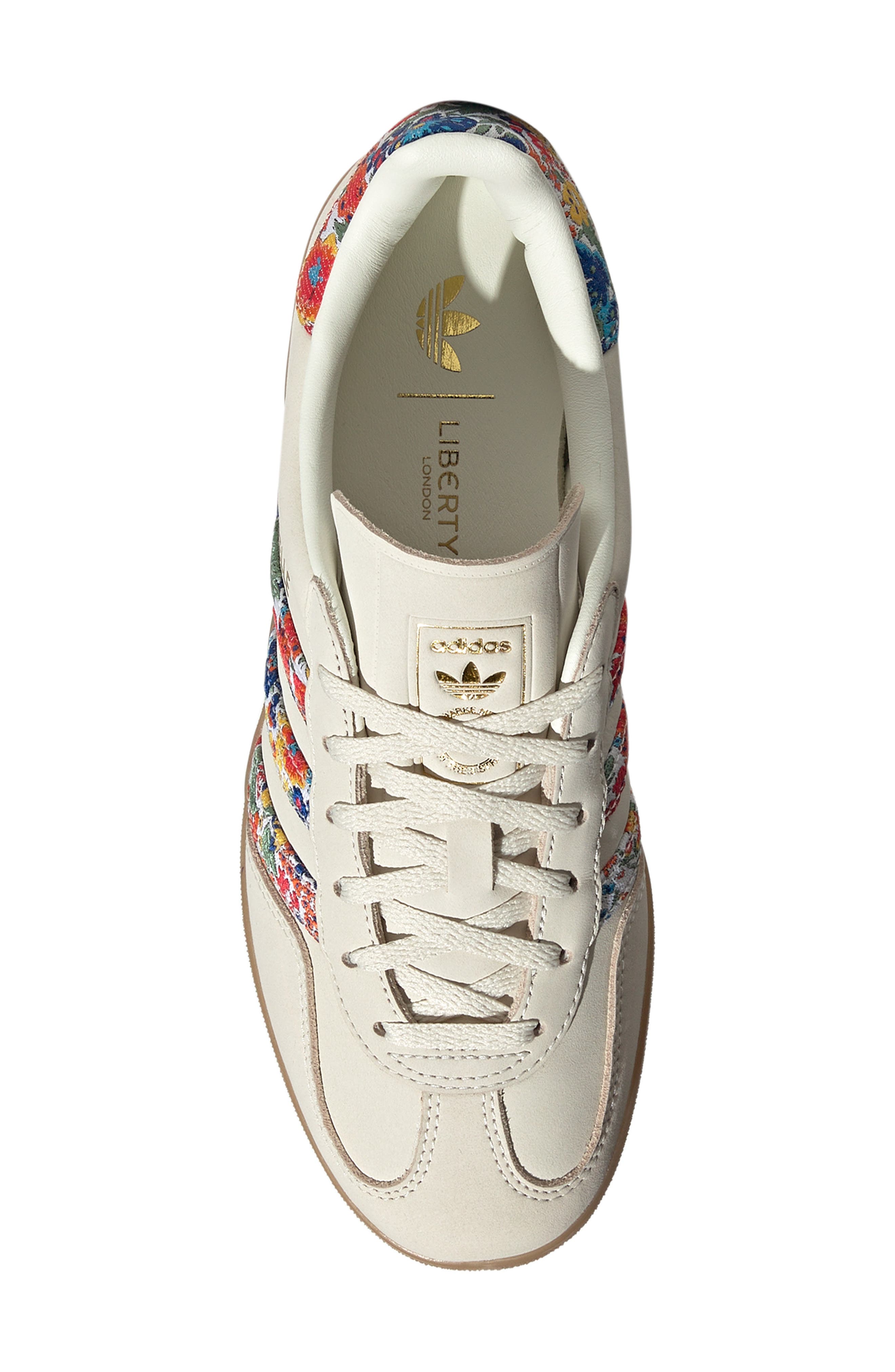 adidas Gazelle Indoor Sneaker, Alternate, color, Off White/ Gold Metallic/ Gum