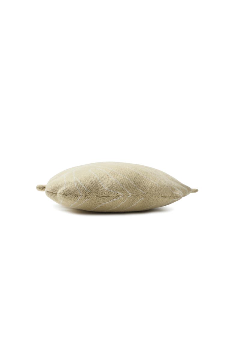 Lorena Canals Knitted cushion Baby Leaf Olive, Alternate, color, Light Olive, Natural