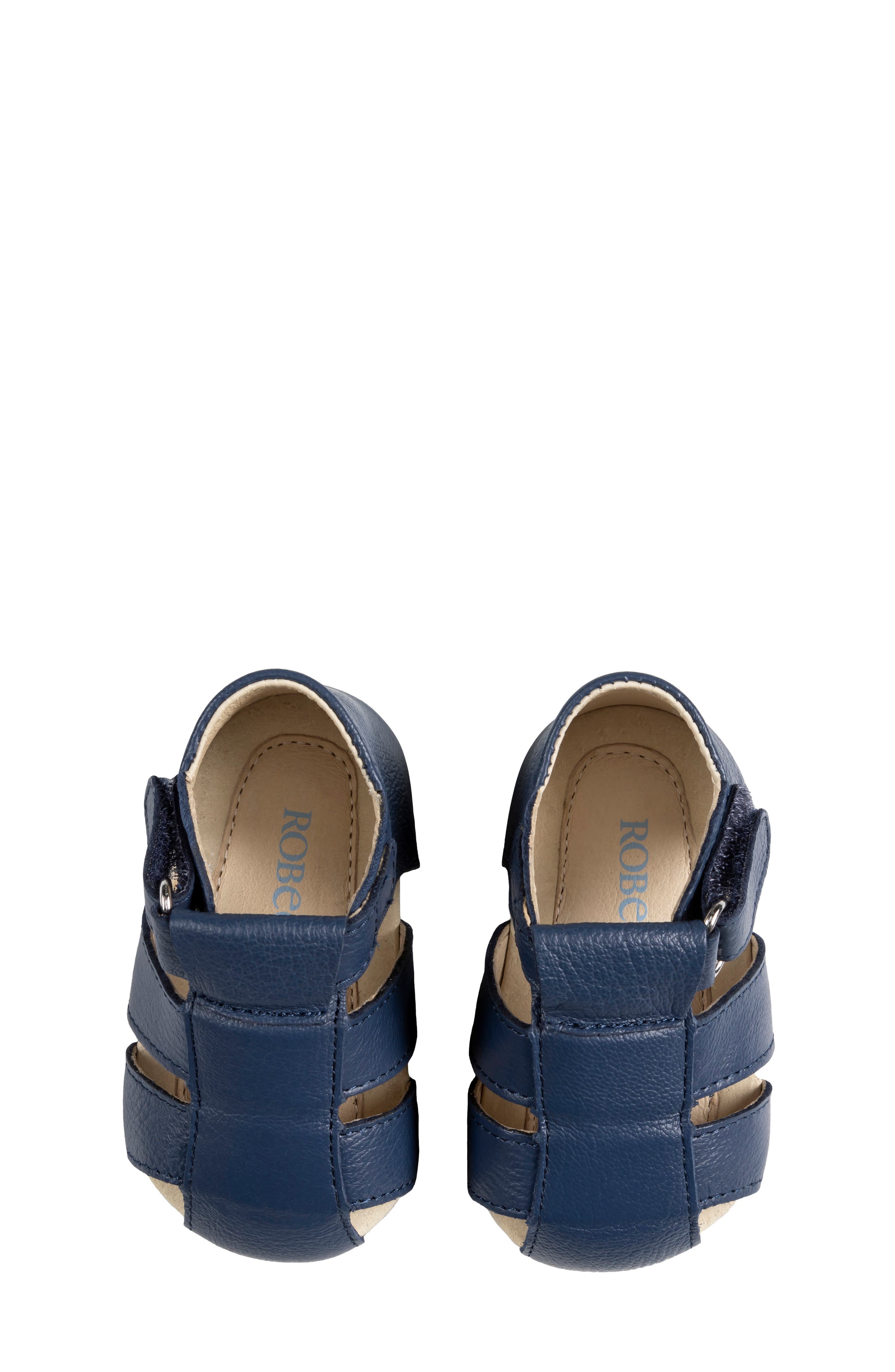 Robeez<sup>®</sup> Mathew Crib Sandal, Alternate, color, Navy