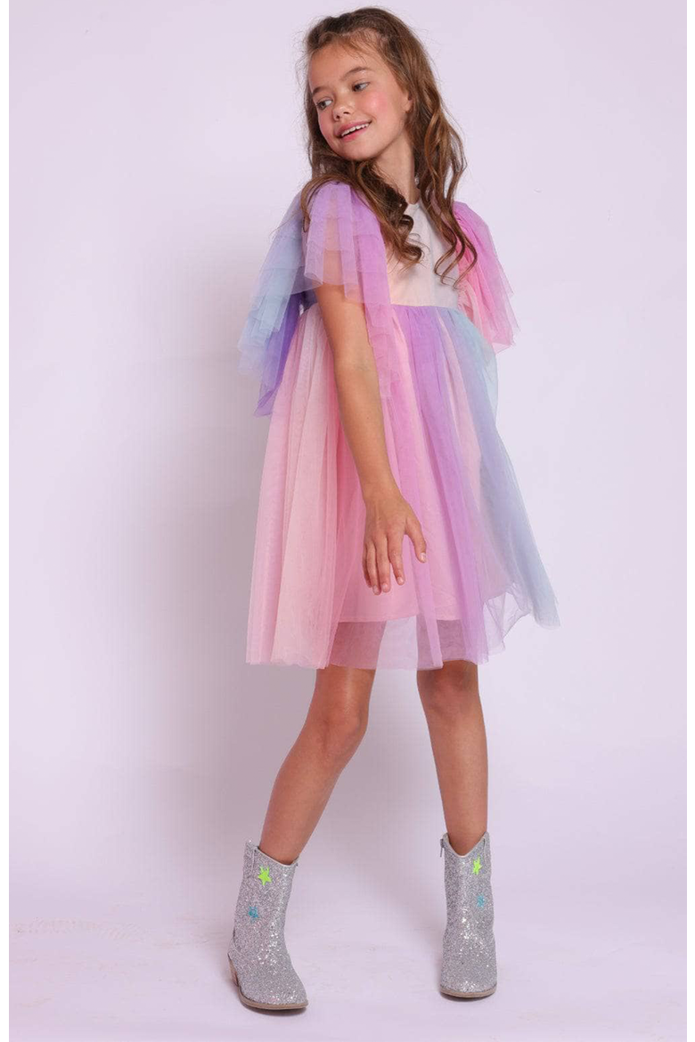 Cotton Candy Dream Tulle Dress, Alternate, color, Multicolor