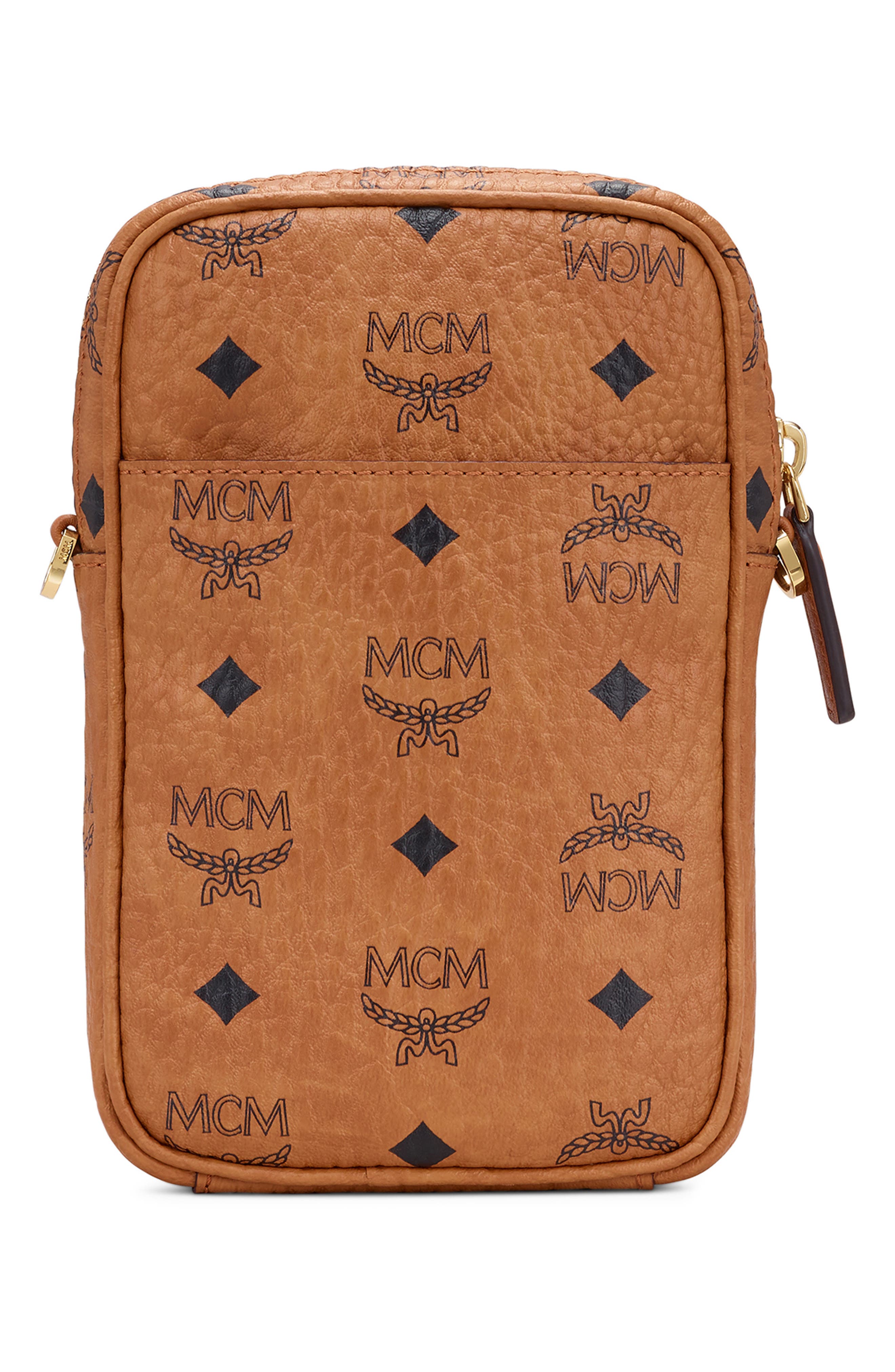 Mini Visetos Original Coated Canvas Crossbody Bag, Alternate, color, COGNAC