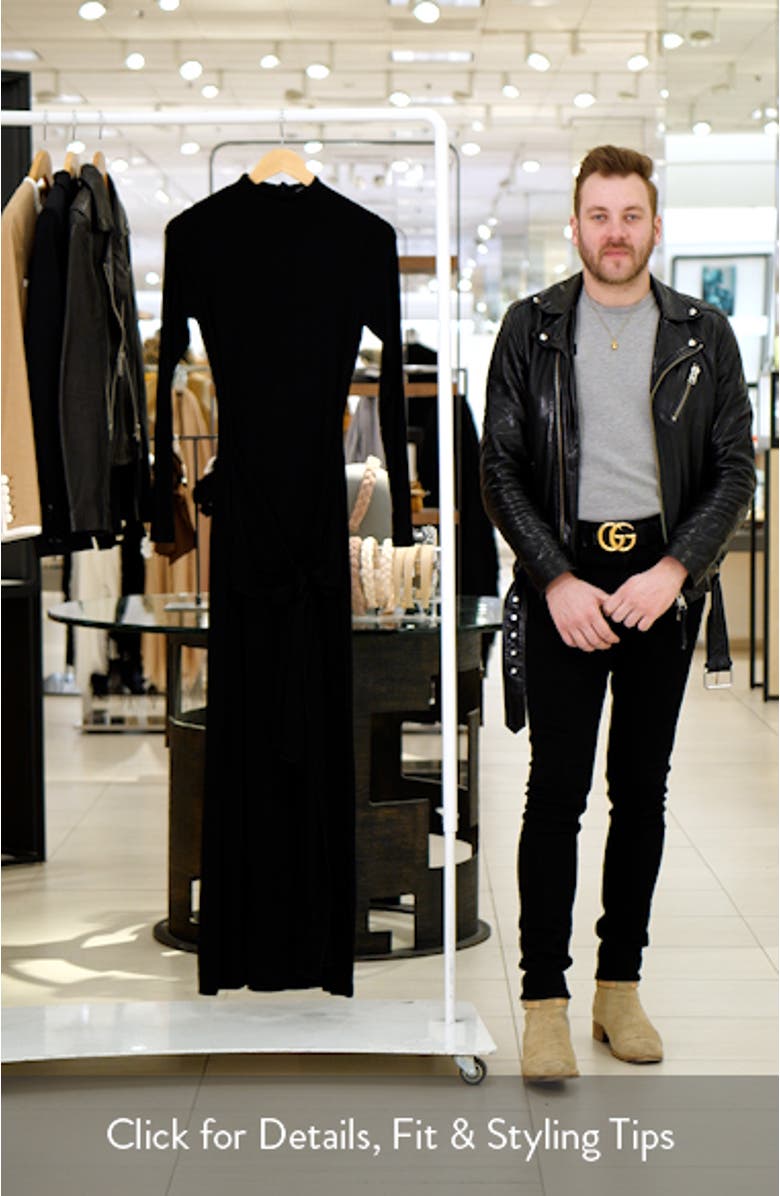 Tie Front Long Sleeve Maxi Dress, sales video thumbnail