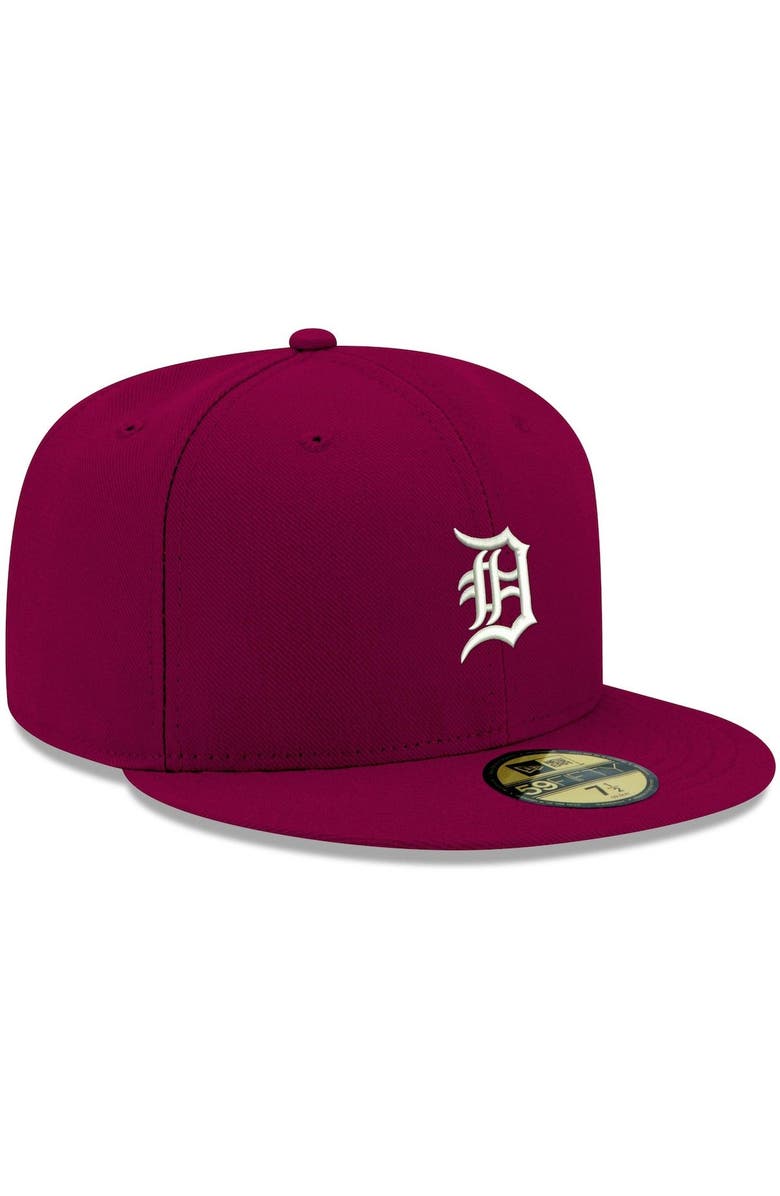 New Era Men's New Era Cardinal Detroit Tigers White Logo 59FIFTY Fitted Hat, Alternate, color, Cardinal