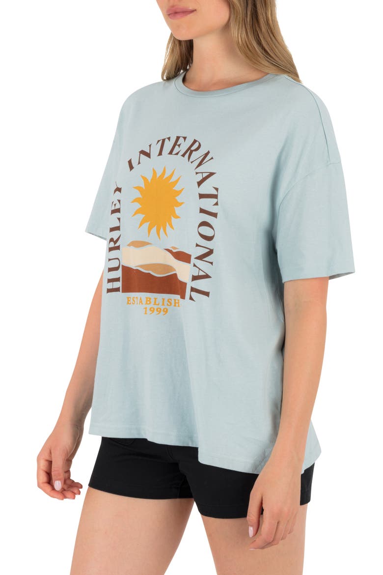Death Valley Oversize Cotton Jersey Graphic T-Shirt, Alternate, color, STARLIGHT BLUE