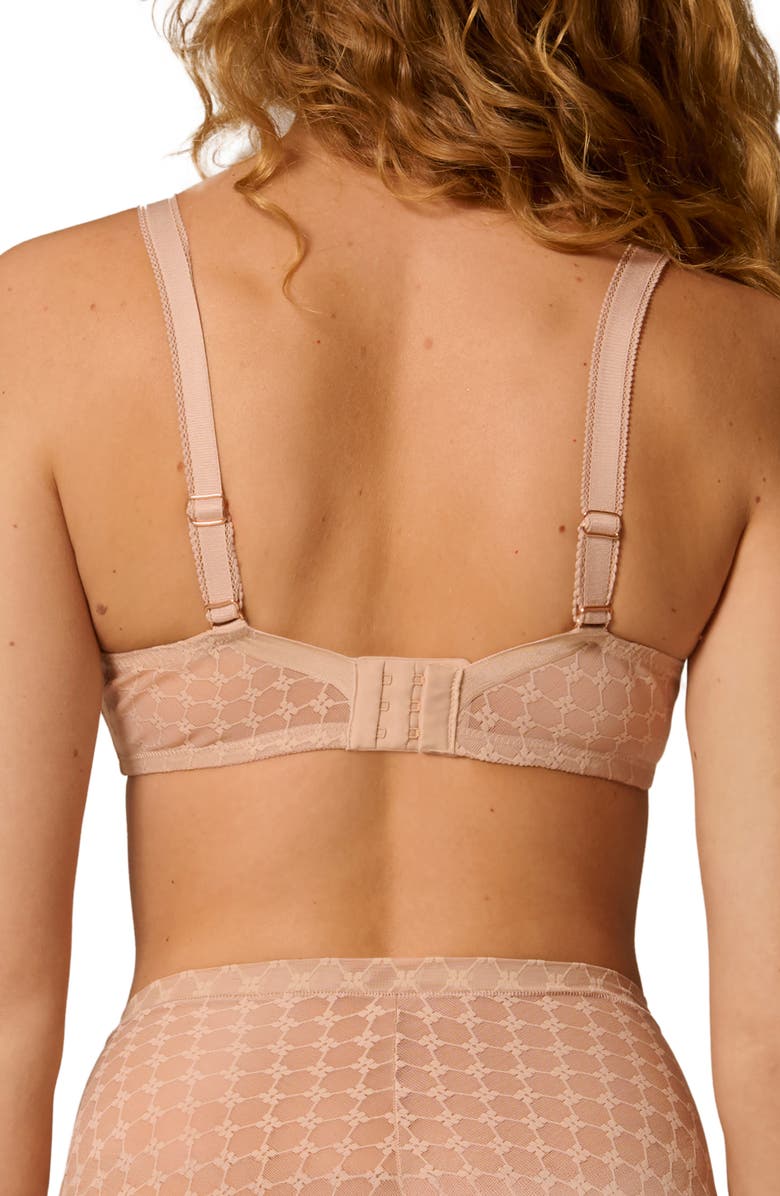 Simone Perele Plume Embroidered Bralette, Alternate, color, Peau Rose