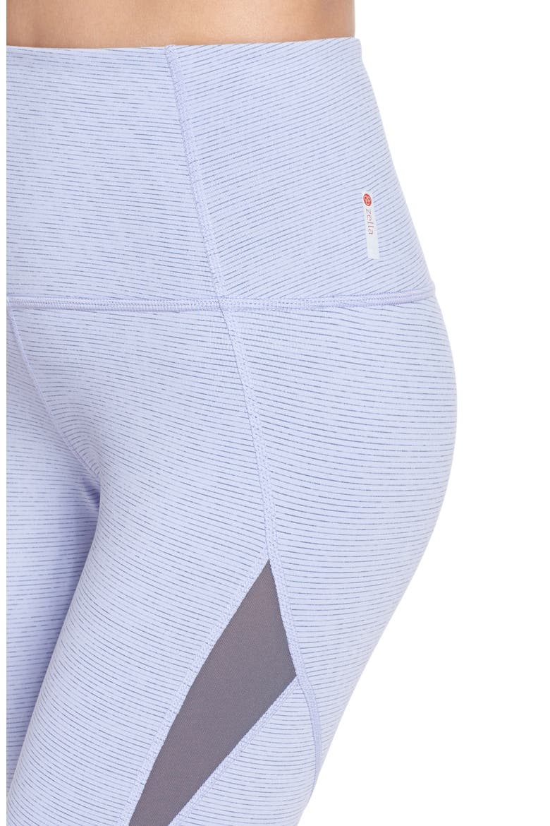 Stellar High Waist Crop Leggings, Alternate, color, PURPLE JACQUARD STELLAR