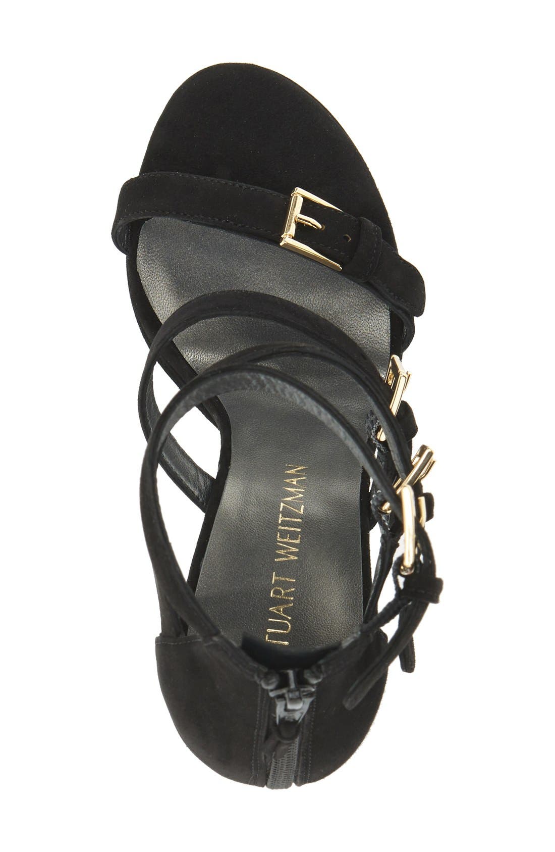 Stuart Weitzman 'Fourbucks' Platform Sandal, Alternate, color, 