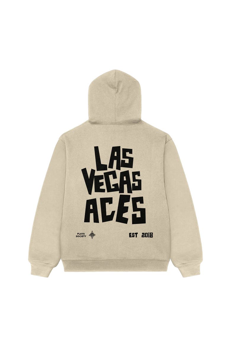 Unisex Playa Society  Oatmeal Las Vegas Aces Established Hoodie, Alternate, color, Oatmeal