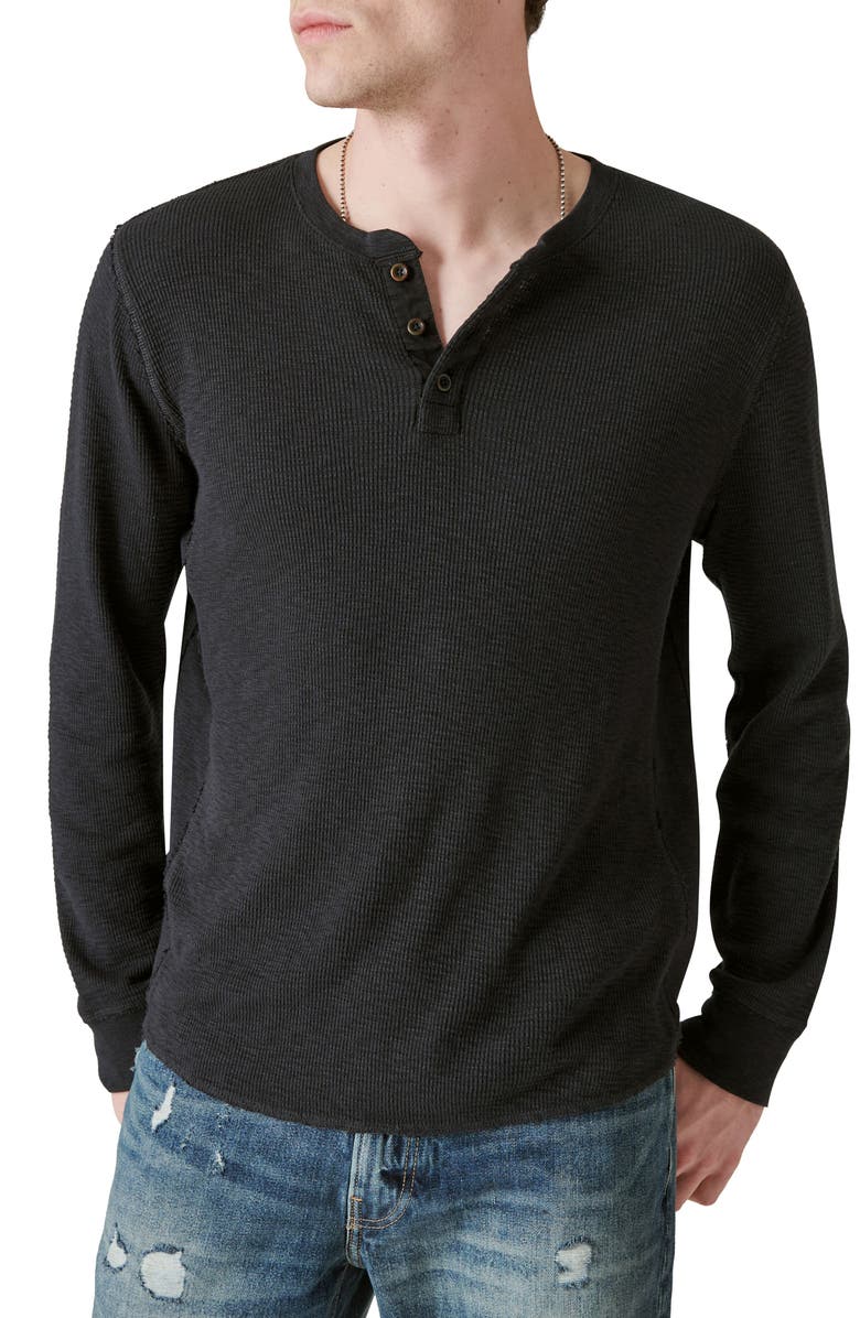 Lucky Brand Garment Dye Thermal Henley, Main, color, 