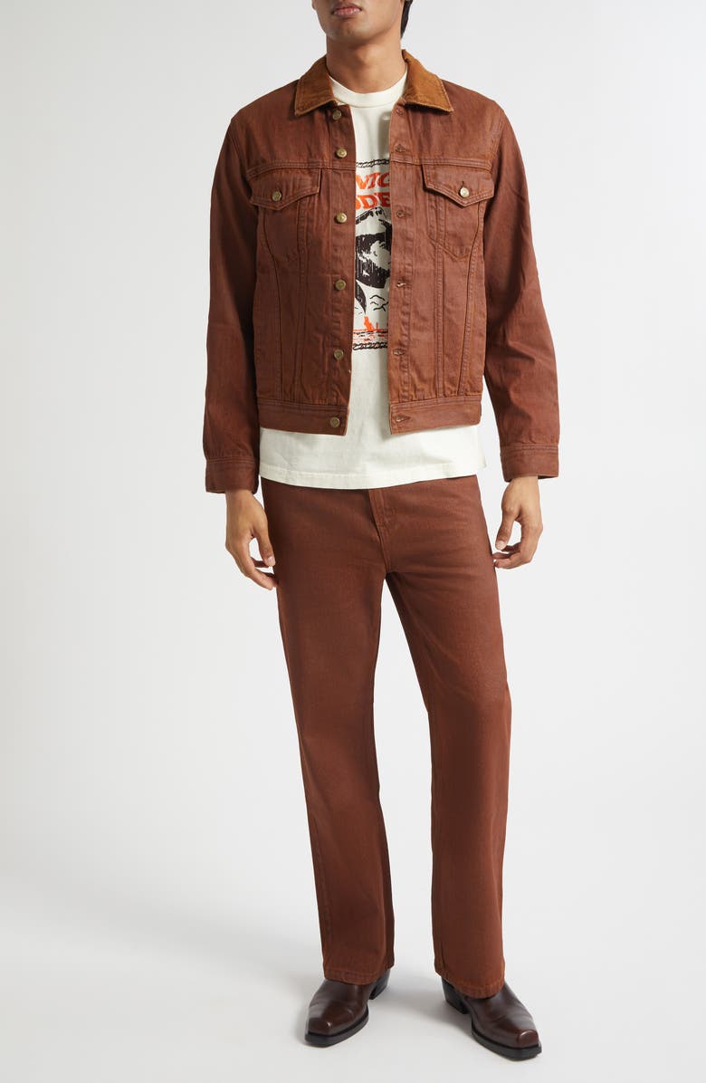 MIDNIGHT RODEO Texoma Waxed Denim Jeans, Alternate, color, Coated Brown