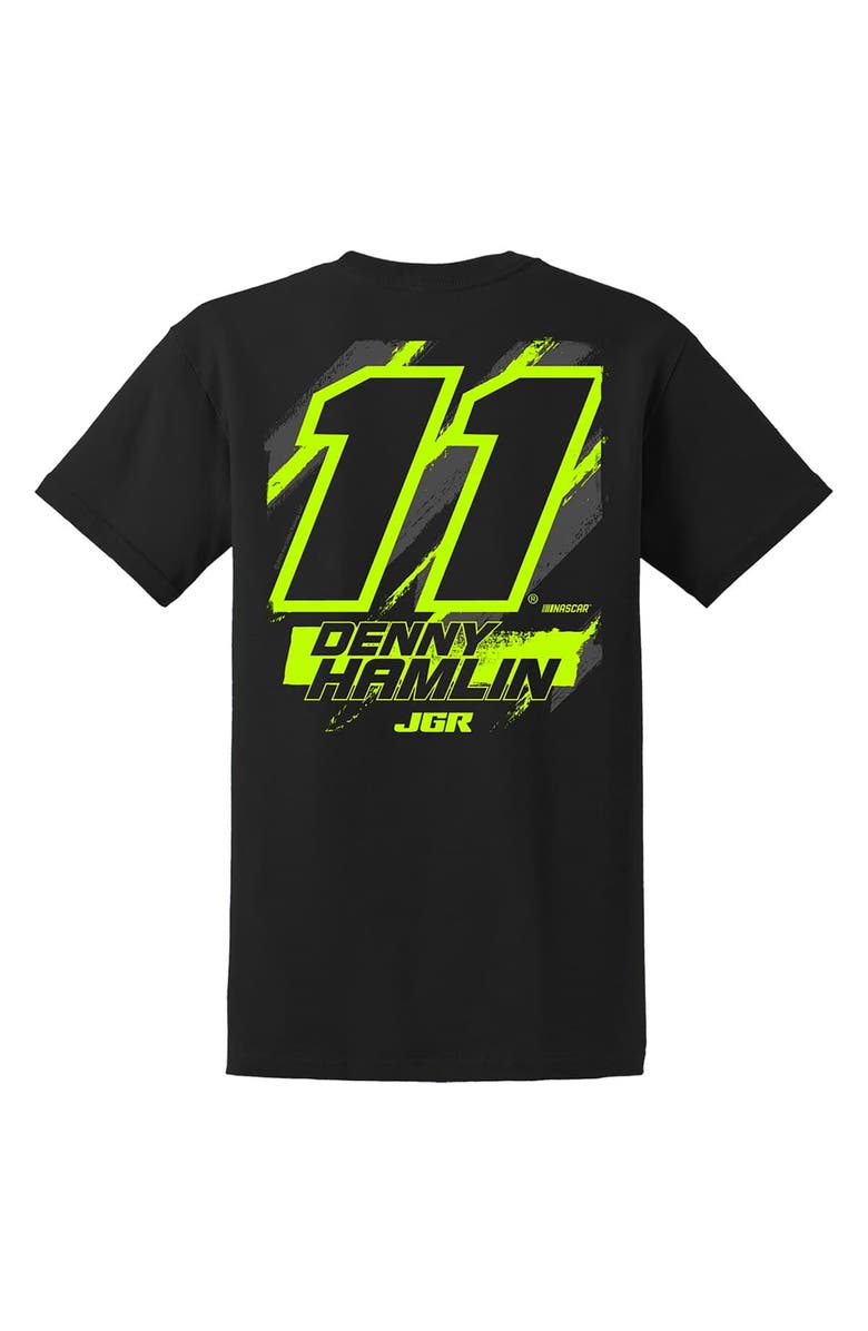 JOE GIBBS RACING TEAM COLLECTION Men's Joe Gibbs Racing Team Collection Black Denny Hamlin Xtreme T-Shirt, Alternate, color, Black