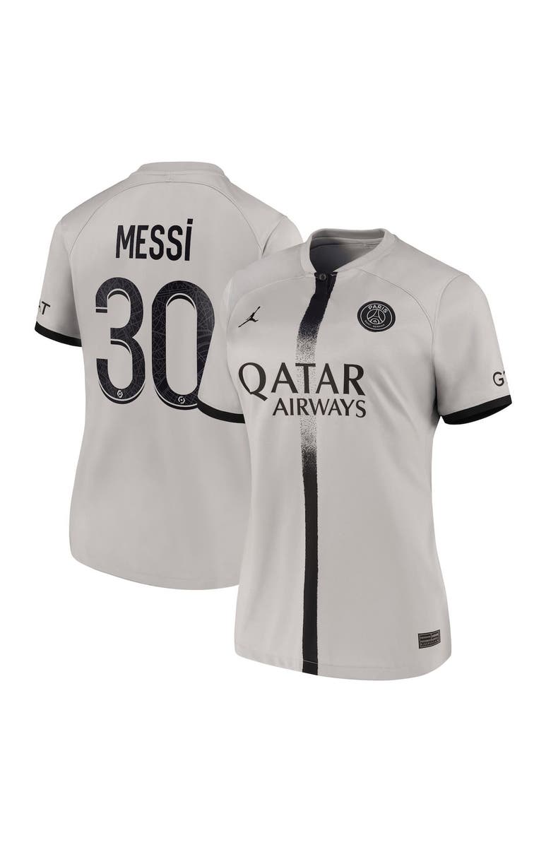 Nike Women's Nike Lionel Messi Black Paris Saint-Germain 2022/23 Away Breathe Stadium Replica Player Jersey, Alternate, color,