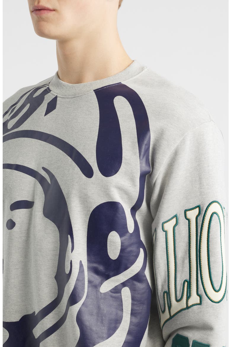 BB Big Face Helmet Head Cotton Sweatshirt, Alternate, color, HEATHER GREY