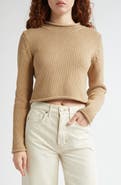 Veronica Beard Briony Mock Neck Crop Sweater