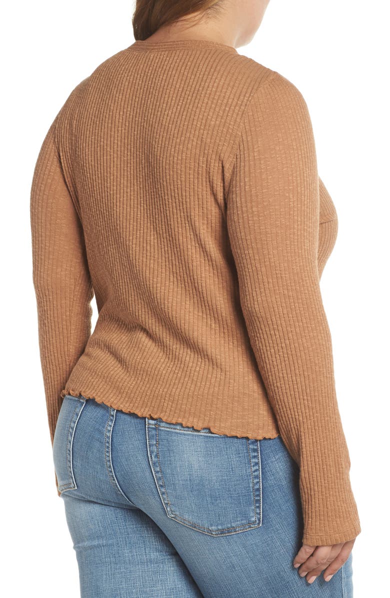 BP. Slim Long Sleeve Button Cardigan, Alternate, color,