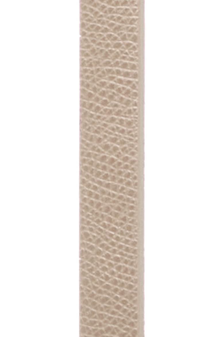 Carla Slim Pebbled Leather Belt, Alternate, color, TAUPE