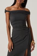 ASTR the Label Lindy Textured Off-the-Shoulder Knit Top