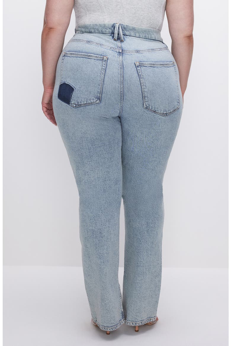 Good Boy Split Hem High Waist Straight Leg Jeans, Alternate, color, INDIGO541