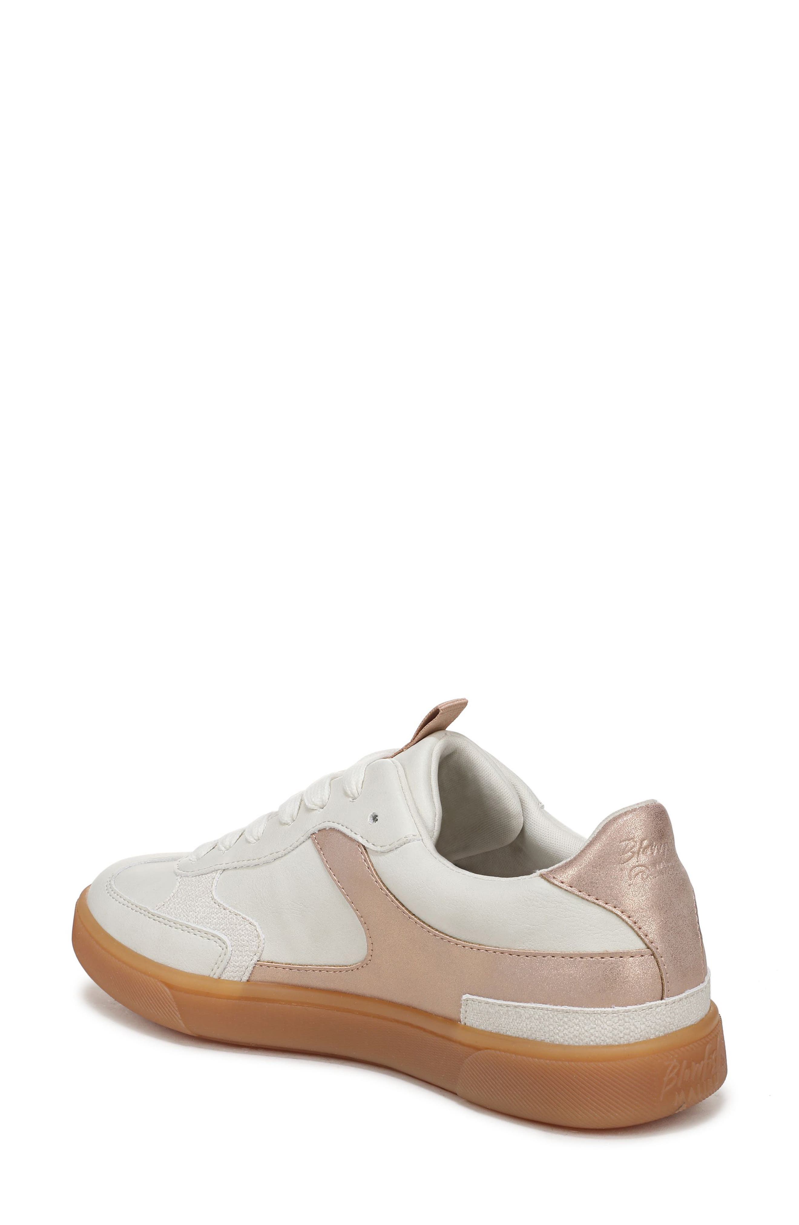 Blowfish Malibu Tastic Sneaker, Alternate, color, White / Rose Gold Faux Leather