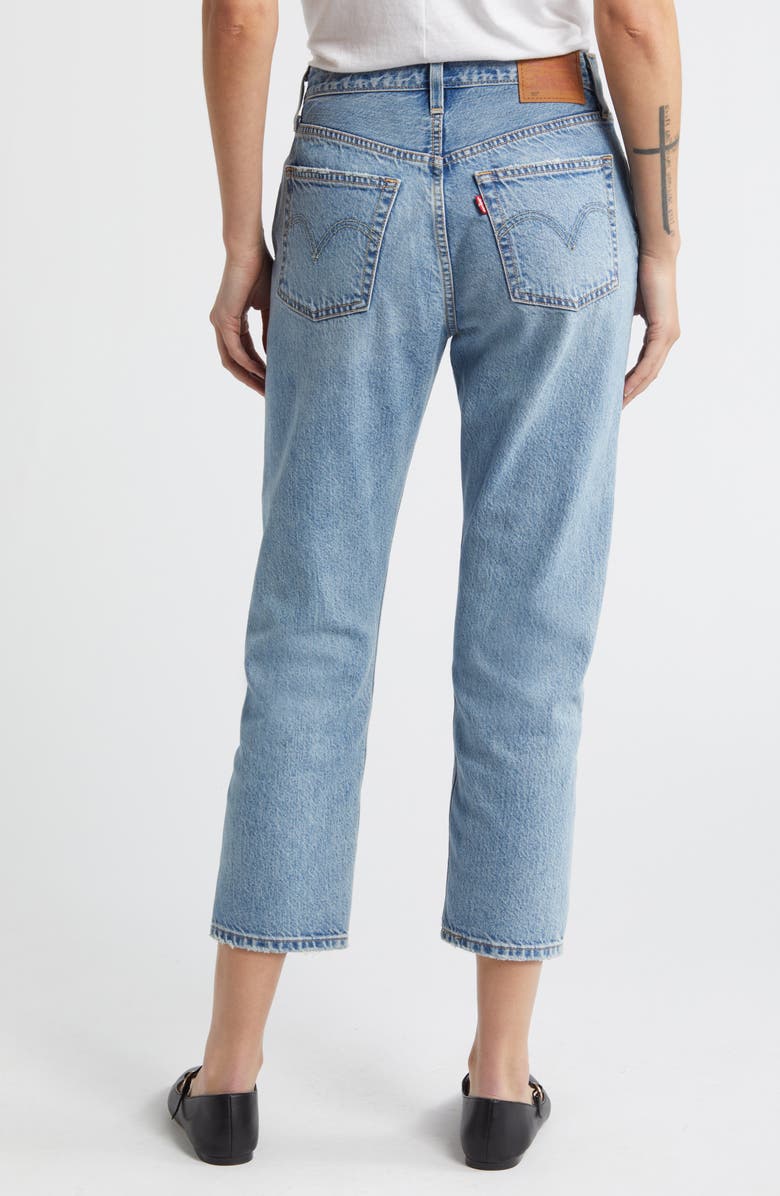 Levi's<sup>®</sup> 501<sup>®</sup> High Waist Crop Straight Leg Jeans, Alternate, color, Fun Flare Lightweight