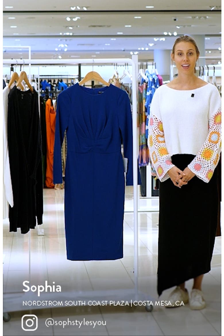 Gathered Empire Waist Long Sleeve Dress video
