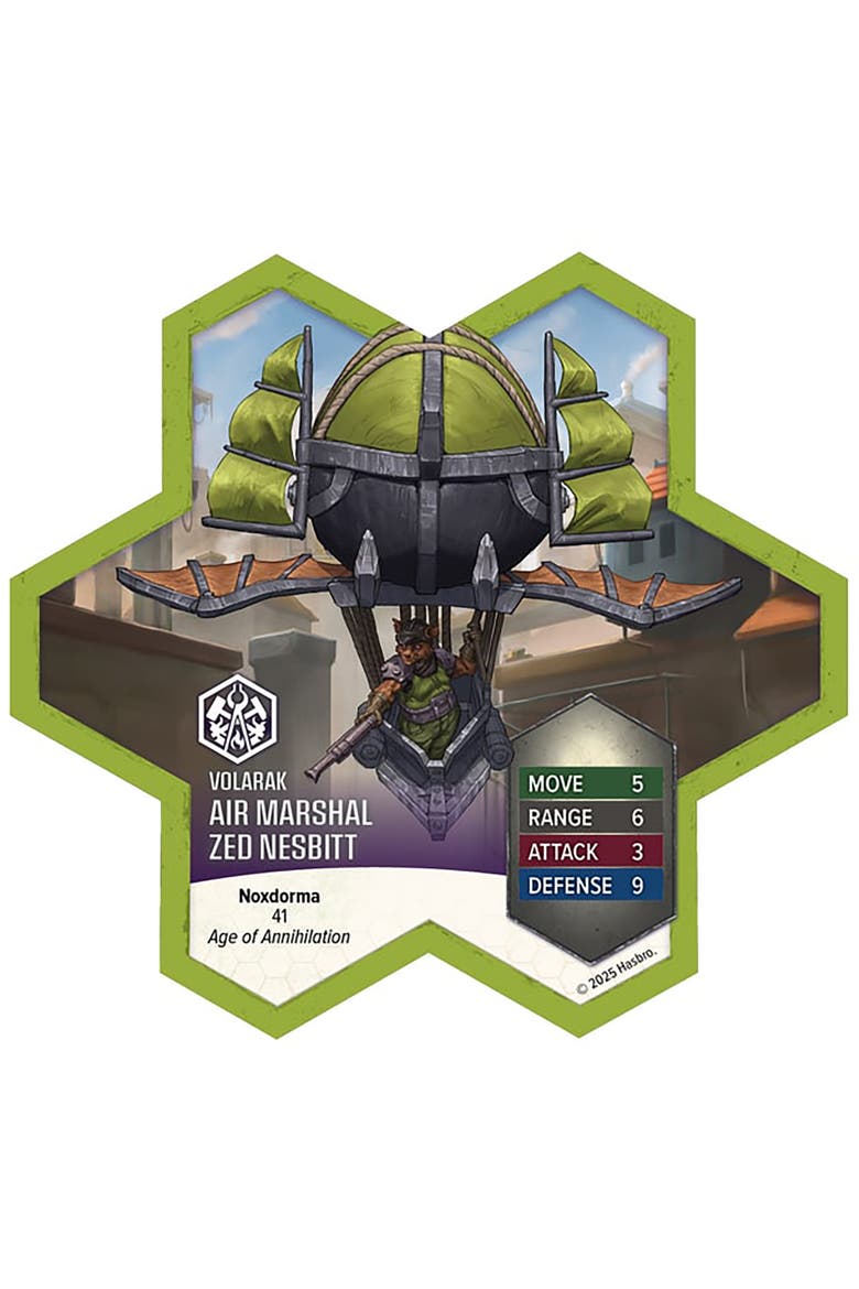 Heroscape Air Marshal Zed Nesbitt Expansion, Figure and Army Card, Alternate, color, Multicolored