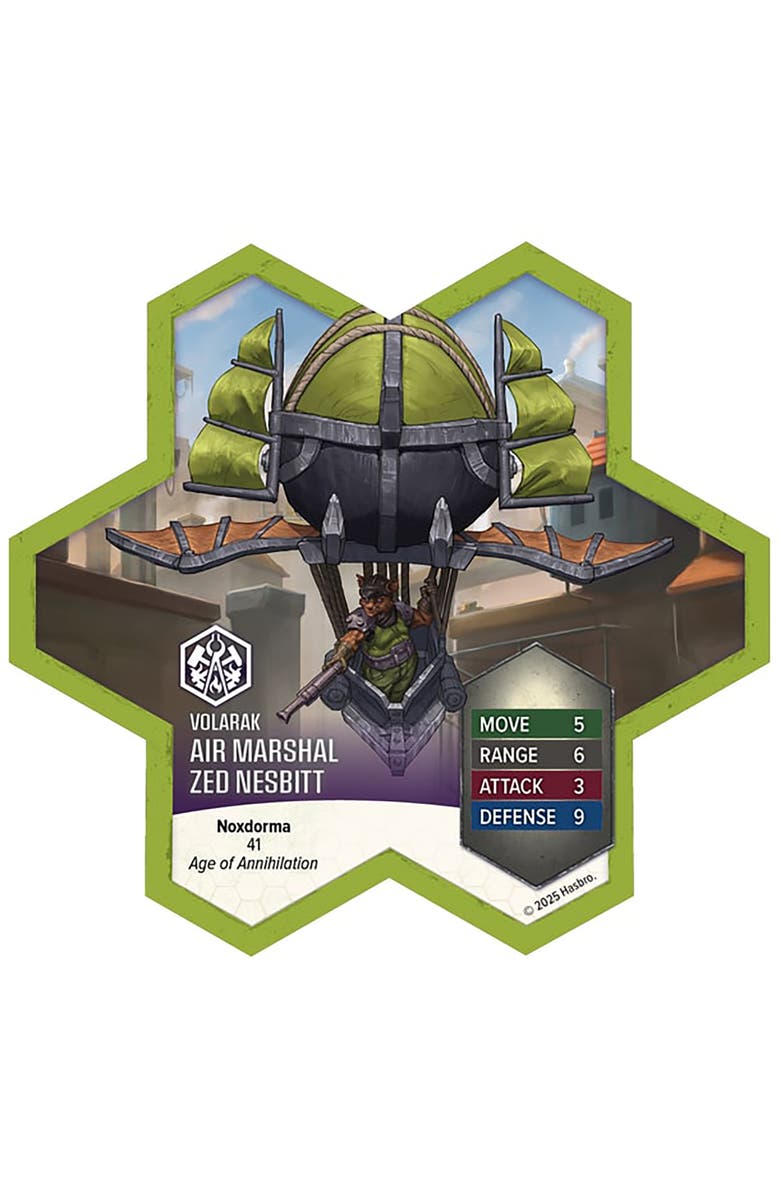 Renegade Game Studios Heroscape Air Marshal Zed Nesbitt Expansion, Figure and Army Card, Alternate, color, Multicolored