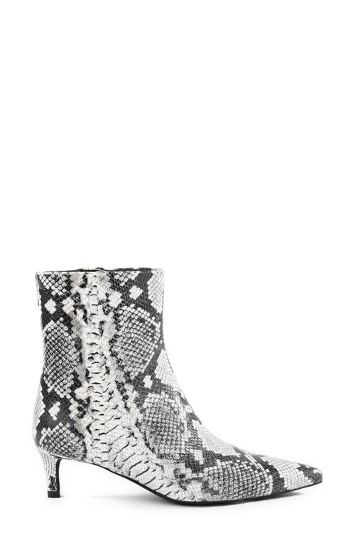 Shop Seychelles Dinner Date Pointed Toe Boot In Black/white Leather