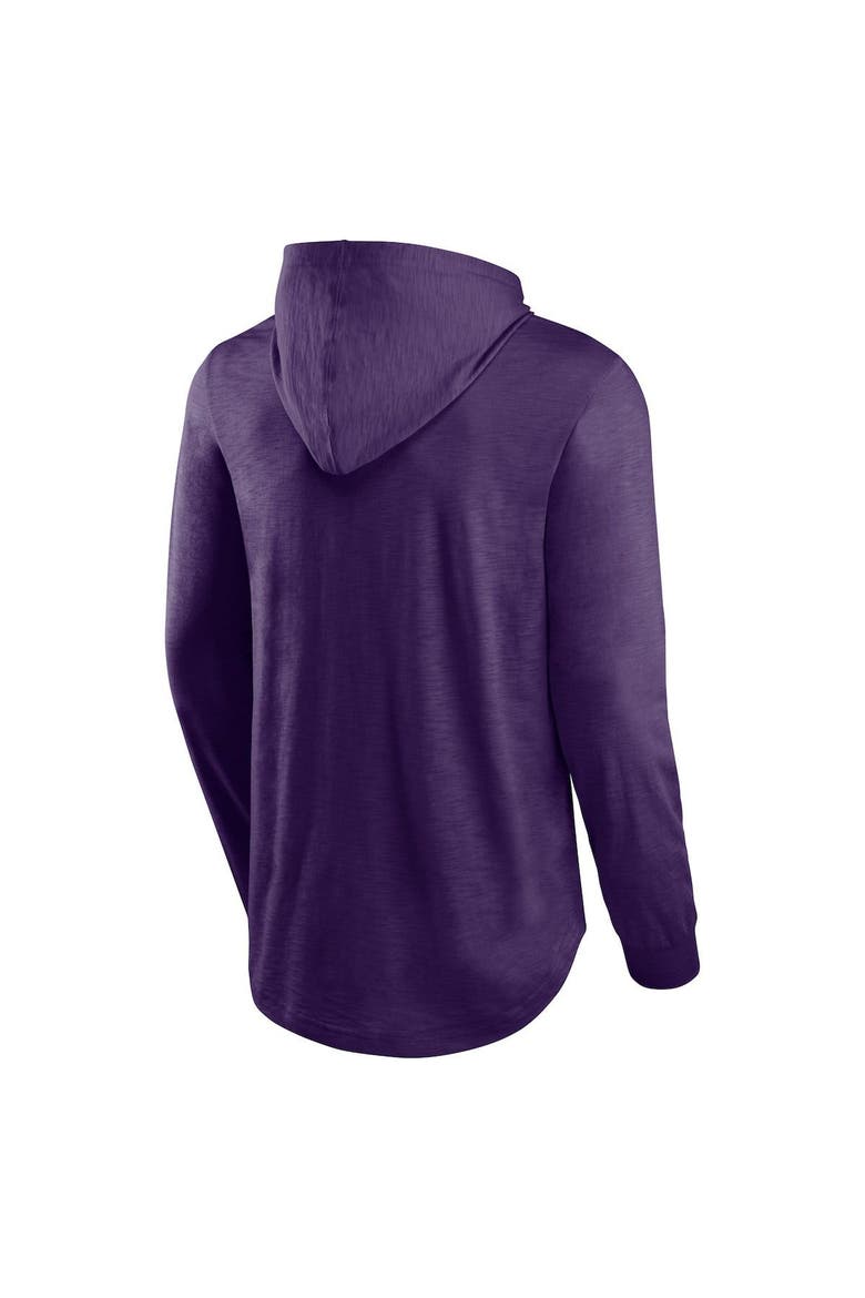 Men's Fanatics Branded Purple Baltimore Ravens Front Runner Long Sleeve Hooded T-Shirt, Alternate, color, Purple