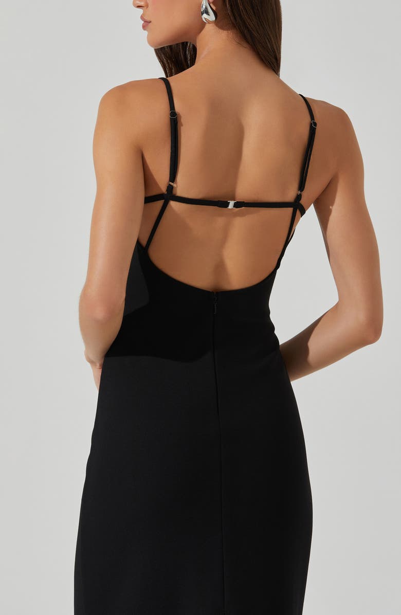 ASTR the Label Adana Bow Strap Ruffle Midi Dress, Alternate, color,