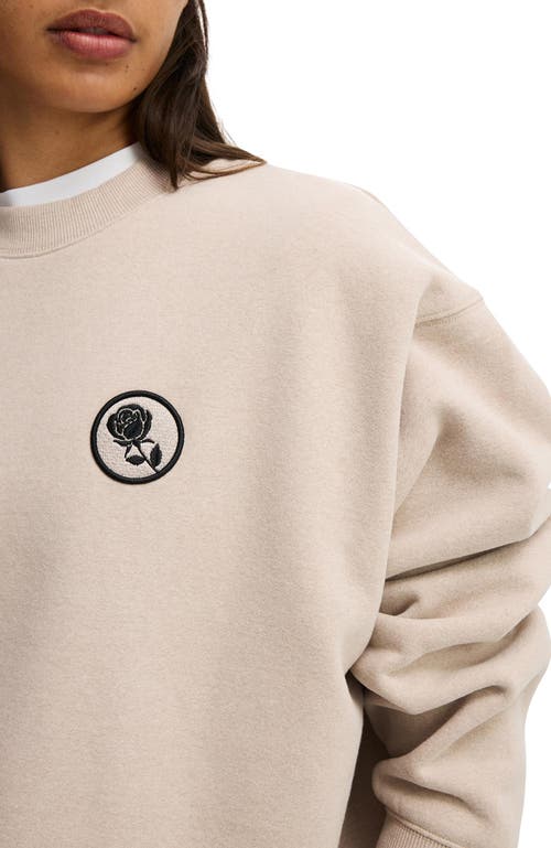 Cotton On Body Plush Graphic Crew Sweatshirt In Neutral