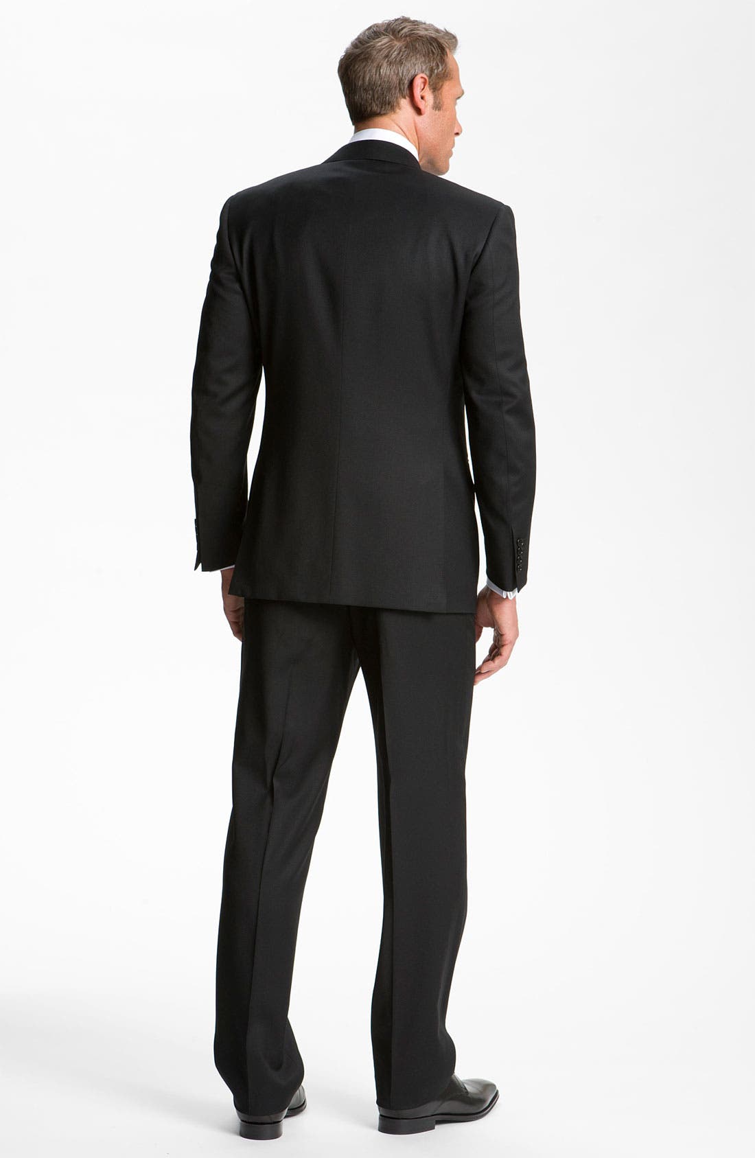 'Felix' Plain Toe Derby, Alternate, color, BLACK LEATHER