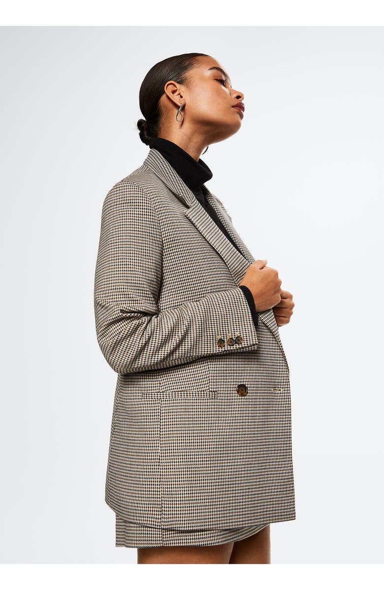 MANGO Check Blazer, Alternate, color,