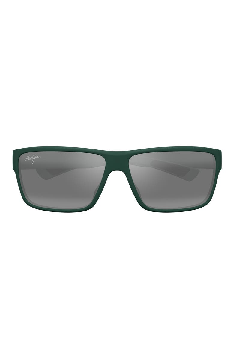 Uila AF 59mm PolarizedPlus2® Rectangular Sunglasses, Main, color, GREEN