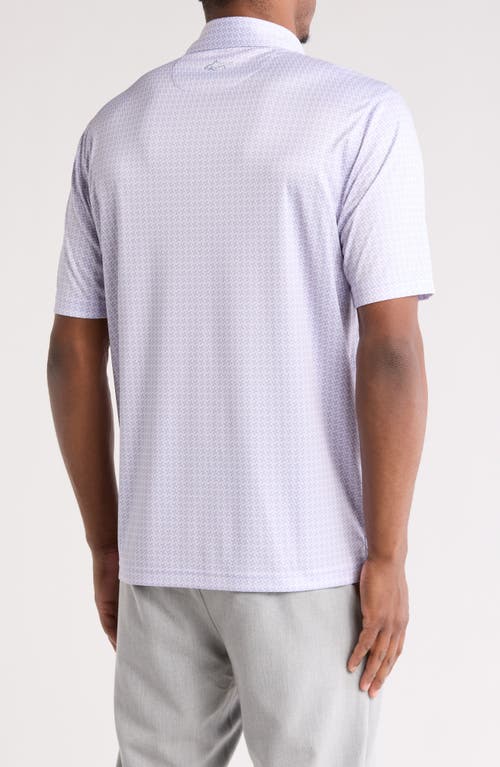 Greg Norman Windmill Print Polo In Orchid Fog