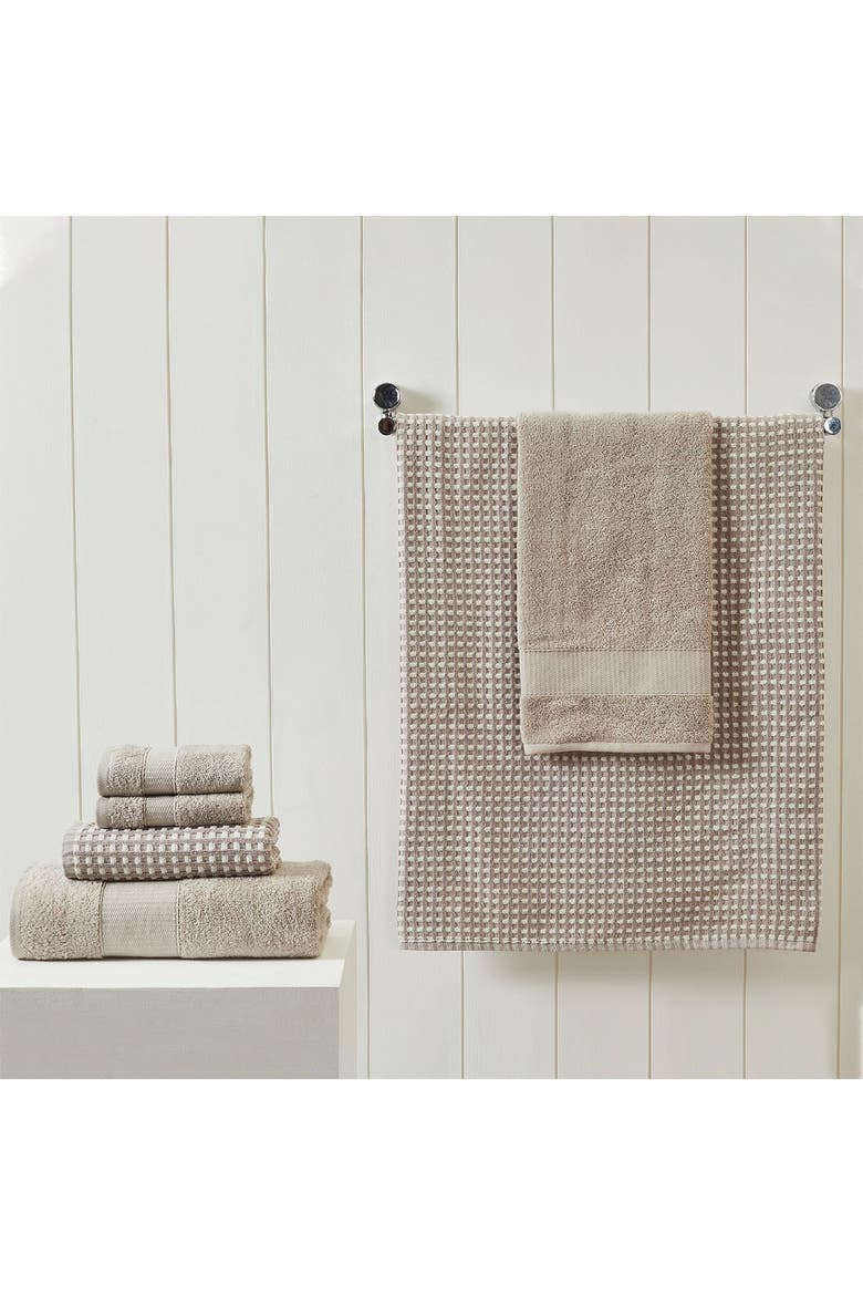 Luxury Spa Cobblestone Quick Dry 6-Piece Towel Set - White, Alternate, color, FLAX