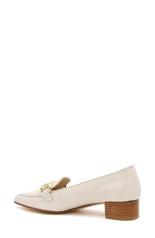 Amalfi By Rangoni Amarone Pointed Toe Bit Loafer Pump In Off White Vaport