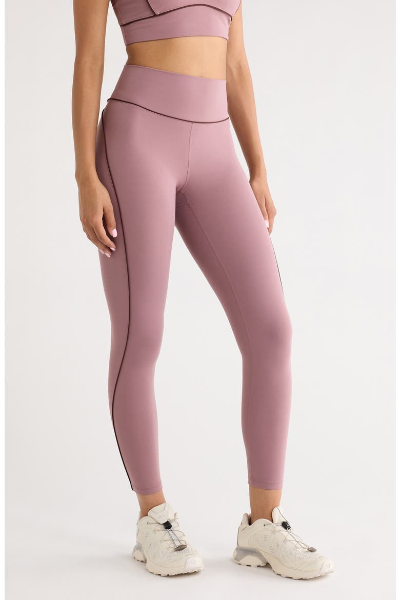 Studio Luxe High Waist 7/8 Piped Leggings, Alternate, color, PURPLE SHAKE