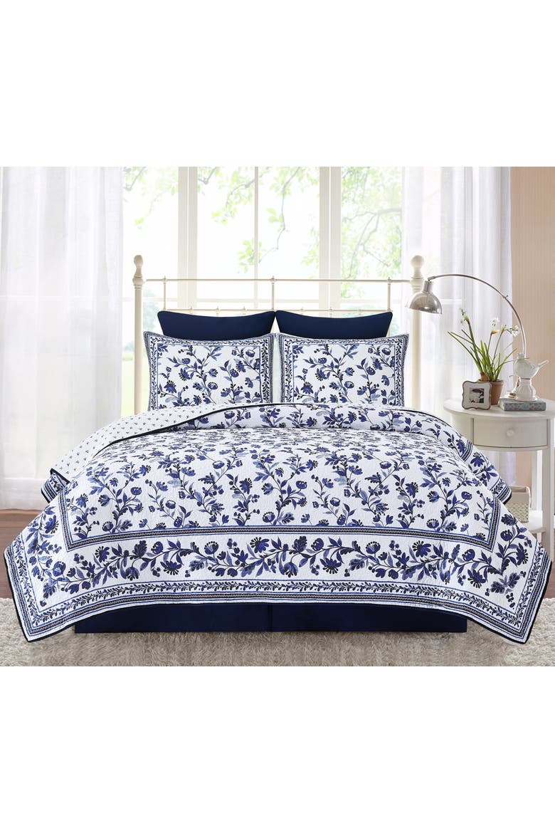 Maryfrances Full/Queen 3-Piece Quilt Bedding Set, Alternate, color, Blue