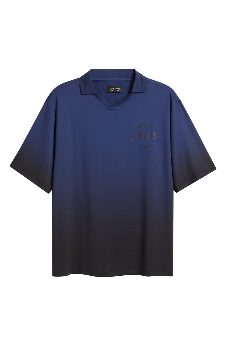 SANTO STUDIO 4 Aces Club Graphic Polo, Alternate, color, Blue