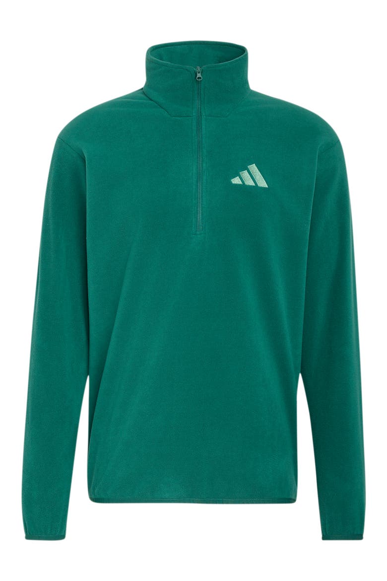 Essentials Quarter Zip Polar Fleece Pullover, Alternate, color, COLLEGIATE GREEN