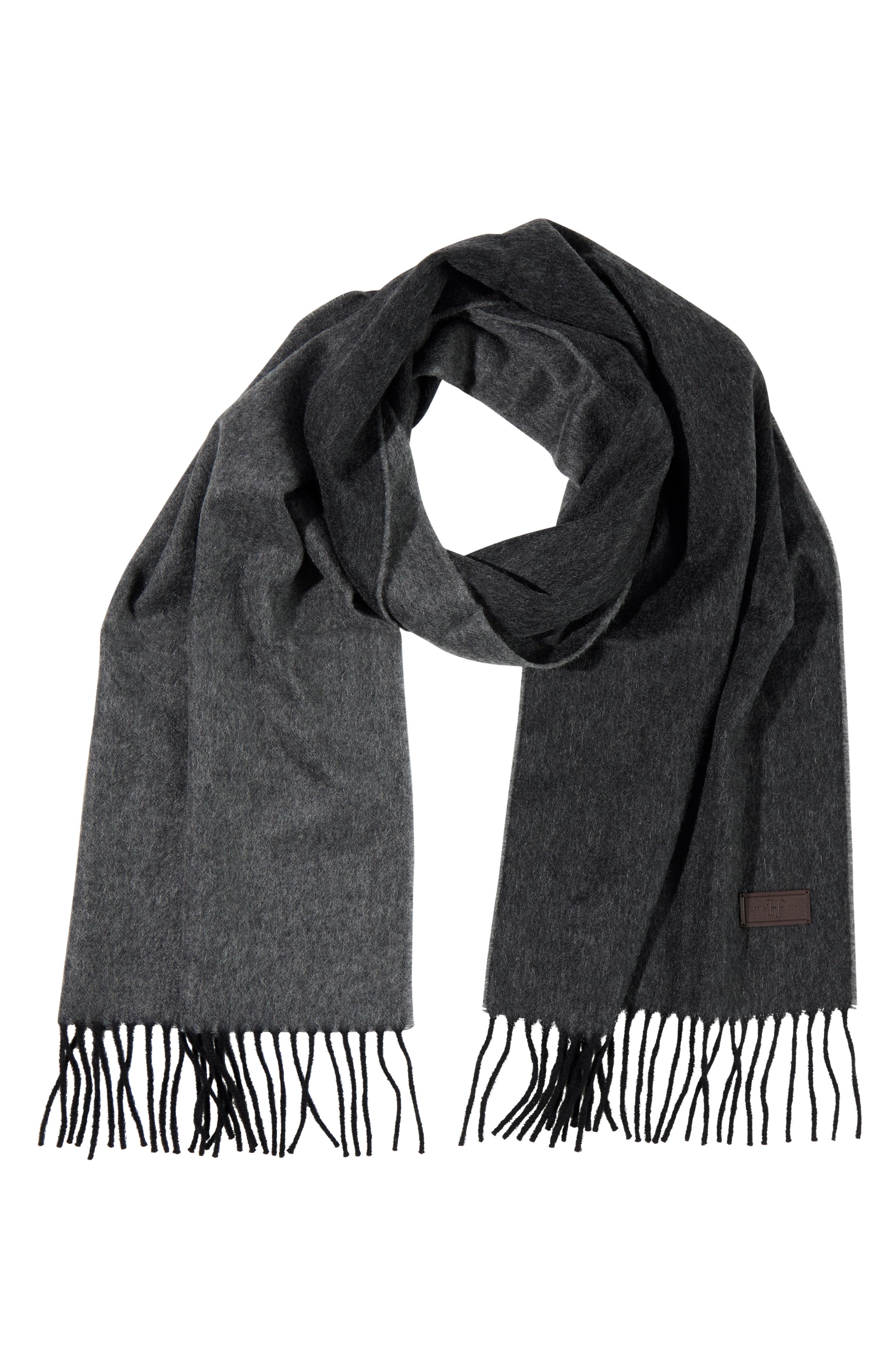 Hickey Freeman Cashmere Double Face Solid Scarf