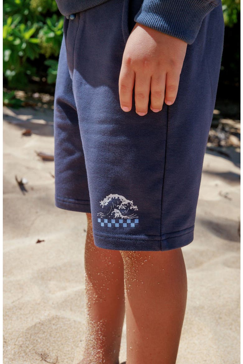 Kids' Lowtide Stretch French Terry Sweat Shorts, Alternate, color, DUSTY NAVY