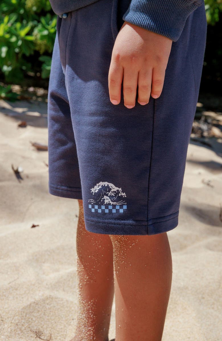 Feather 4 Arrow Kids' Lowtide Stretch French Terry Sweat Shorts, Alternate, color, Dusty Navy