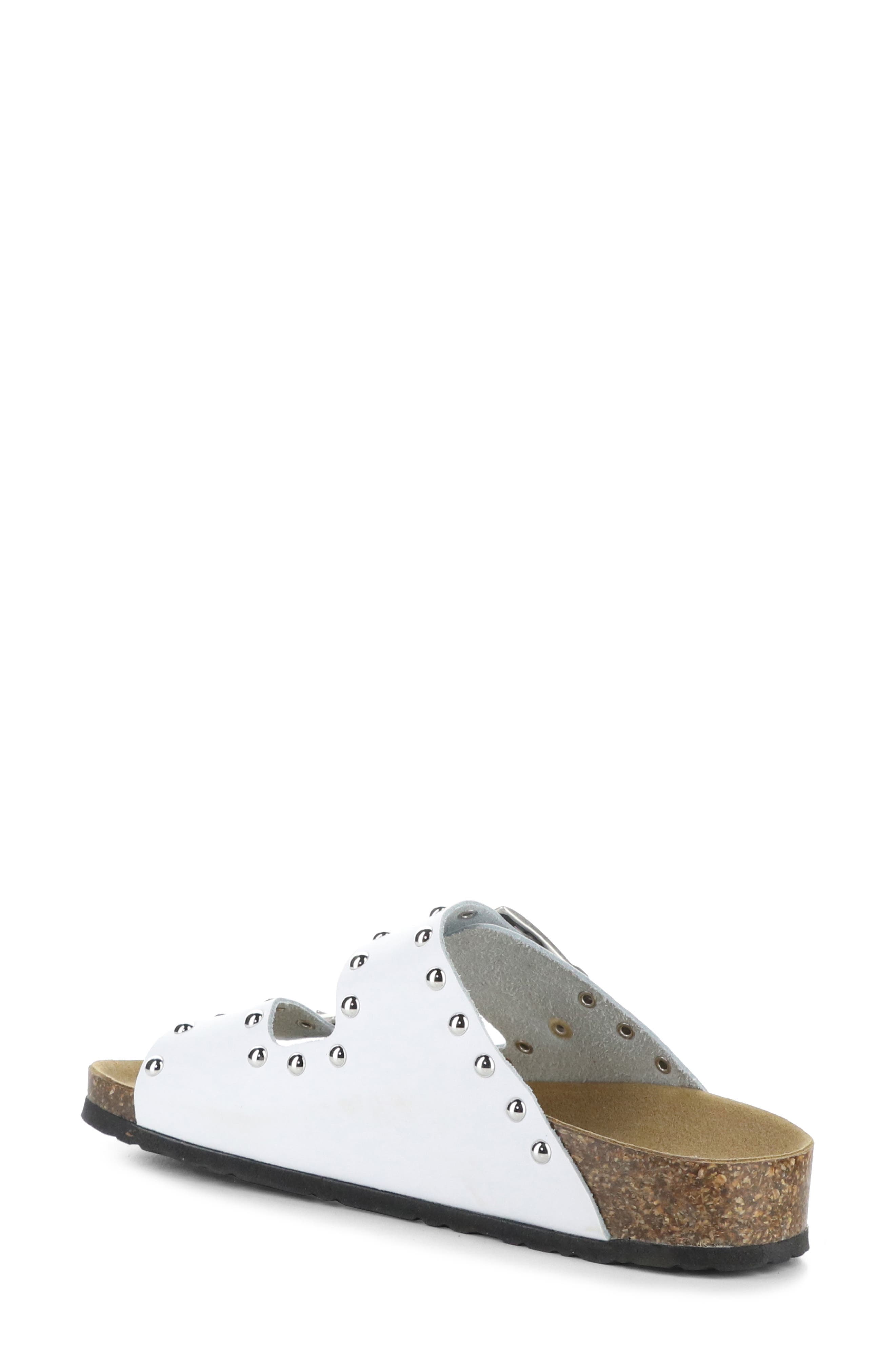 Perrin Studded Slide Sandal, Alternate, color, WHITE