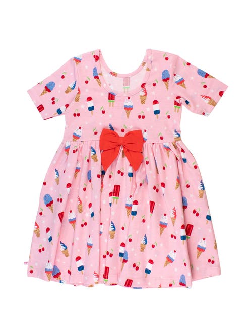 Rufflebutts Baby Girls Knit Short Sleeve Twirl Dress
