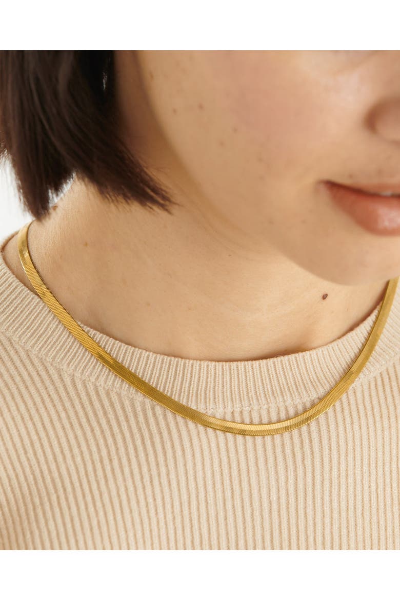Ciana Waterproof Gold Snake Chain Necklace, Alternate, color, Gold