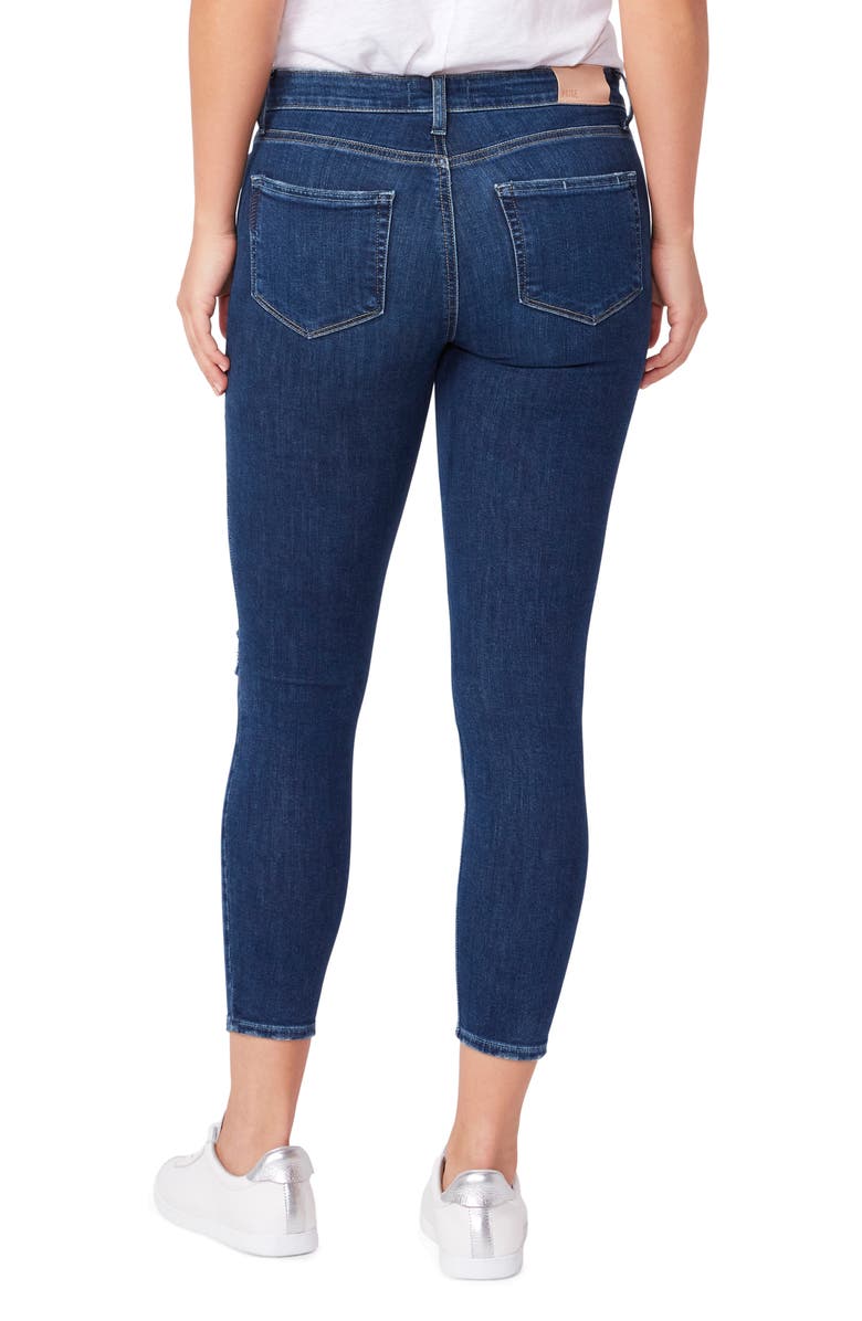 PAIGE Verdugo Ripped Ankle Skinny Jeans, Alternate, color, Direction Destructed