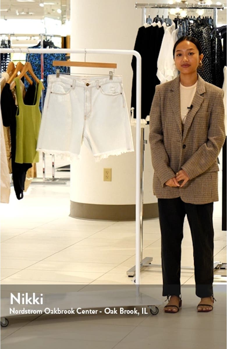 The Easy Distressed Denim Cutoff Shorts, sales video thumbnail