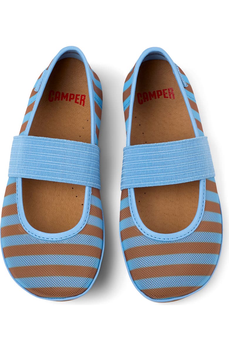 Camper Kids' Right Mary Jane Ballet Flat, Alternate, color, Blue Stripe